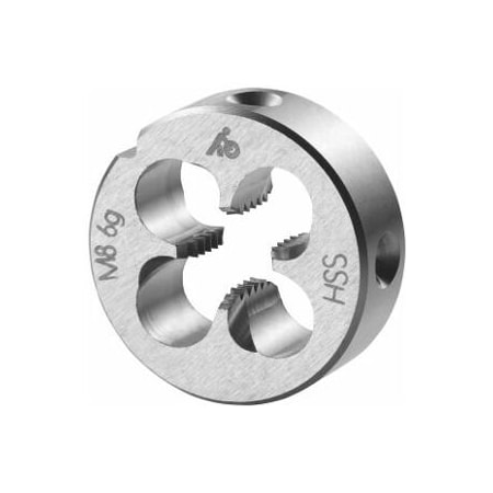 Holex M8X1.25 HSS Round Die, Closed/Pre-Slit Form 140330 M8